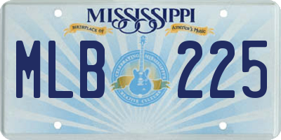 MS license plate MLB225