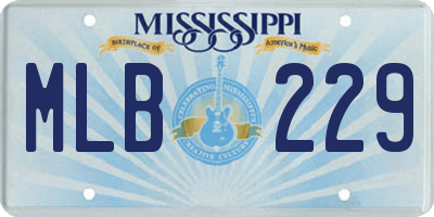 MS license plate MLB229