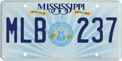 MS license plate MLB237