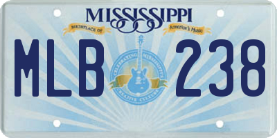MS license plate MLB238