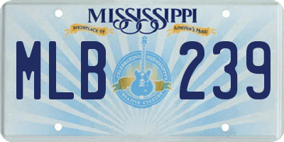 MS license plate MLB239