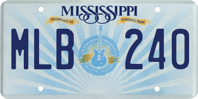 MS license plate MLB240