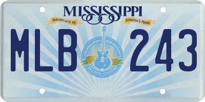 MS license plate MLB243