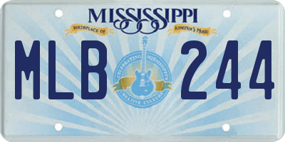MS license plate MLB244