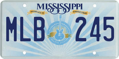 MS license plate MLB245