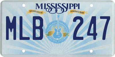 MS license plate MLB247