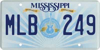 MS license plate MLB249