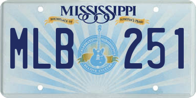 MS license plate MLB251