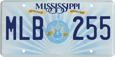 MS license plate MLB255