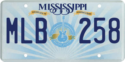 MS license plate MLB258