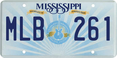 MS license plate MLB261