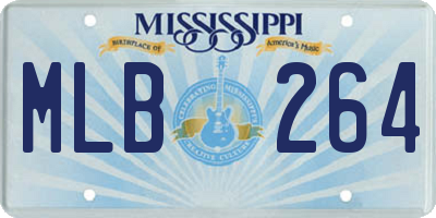 MS license plate MLB264