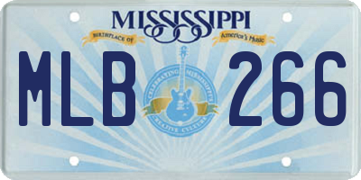 MS license plate MLB266