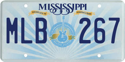 MS license plate MLB267