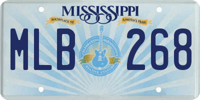 MS license plate MLB268
