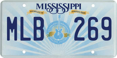 MS license plate MLB269