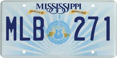 MS license plate MLB271