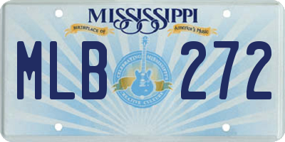 MS license plate MLB272