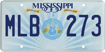 MS license plate MLB273
