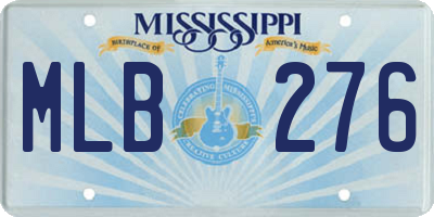 MS license plate MLB276