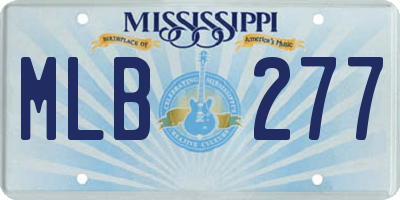 MS license plate MLB277