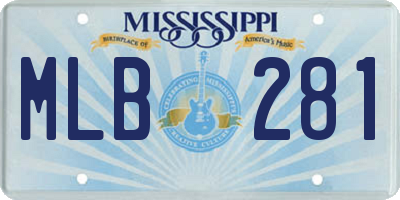 MS license plate MLB281