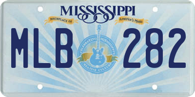 MS license plate MLB282