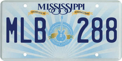 MS license plate MLB288