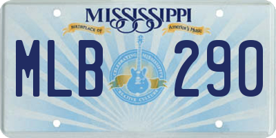 MS license plate MLB290