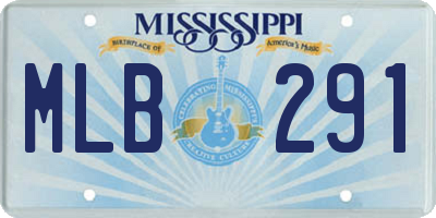 MS license plate MLB291
