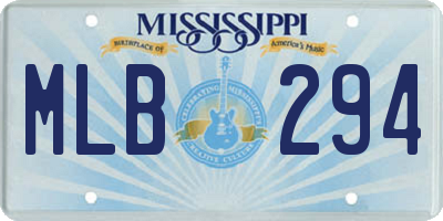 MS license plate MLB294