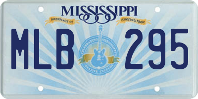 MS license plate MLB295