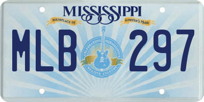 MS license plate MLB297