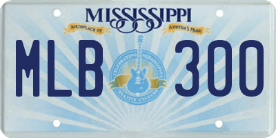 MS license plate MLB300