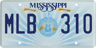 MS license plate MLB310