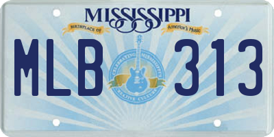 MS license plate MLB313
