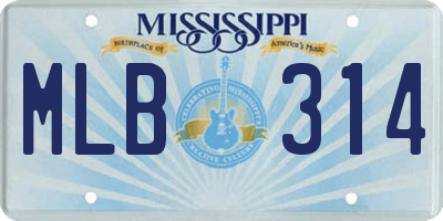 MS license plate MLB314