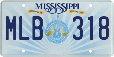 MS license plate MLB318