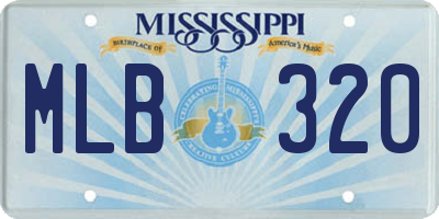 MS license plate MLB320
