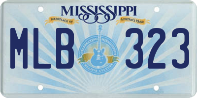 MS license plate MLB323