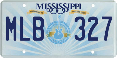 MS license plate MLB327