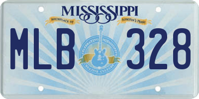 MS license plate MLB328