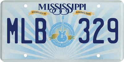 MS license plate MLB329
