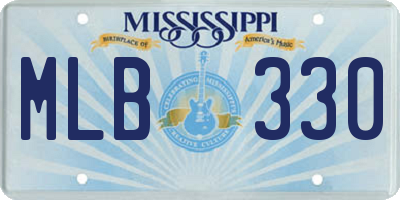 MS license plate MLB330