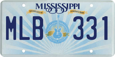MS license plate MLB331
