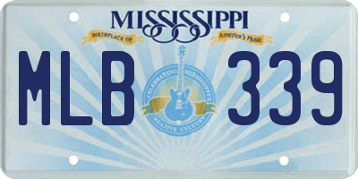 MS license plate MLB339