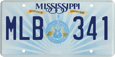 MS license plate MLB341