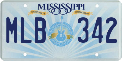 MS license plate MLB342