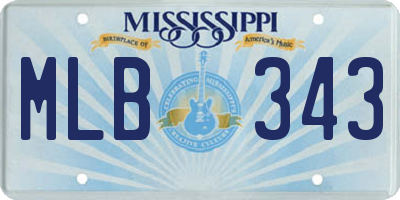 MS license plate MLB343