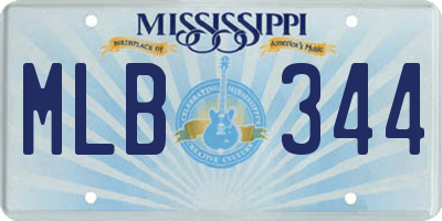 MS license plate MLB344